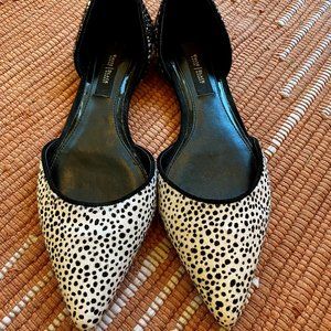 White House Black Market Calf Hair Flats